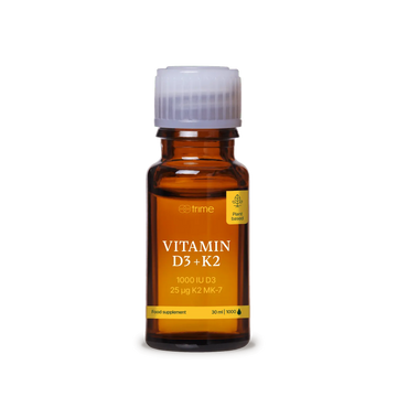 Vitamin D3 + K2, 1000 IE D3 / 25 μg K2-MK7